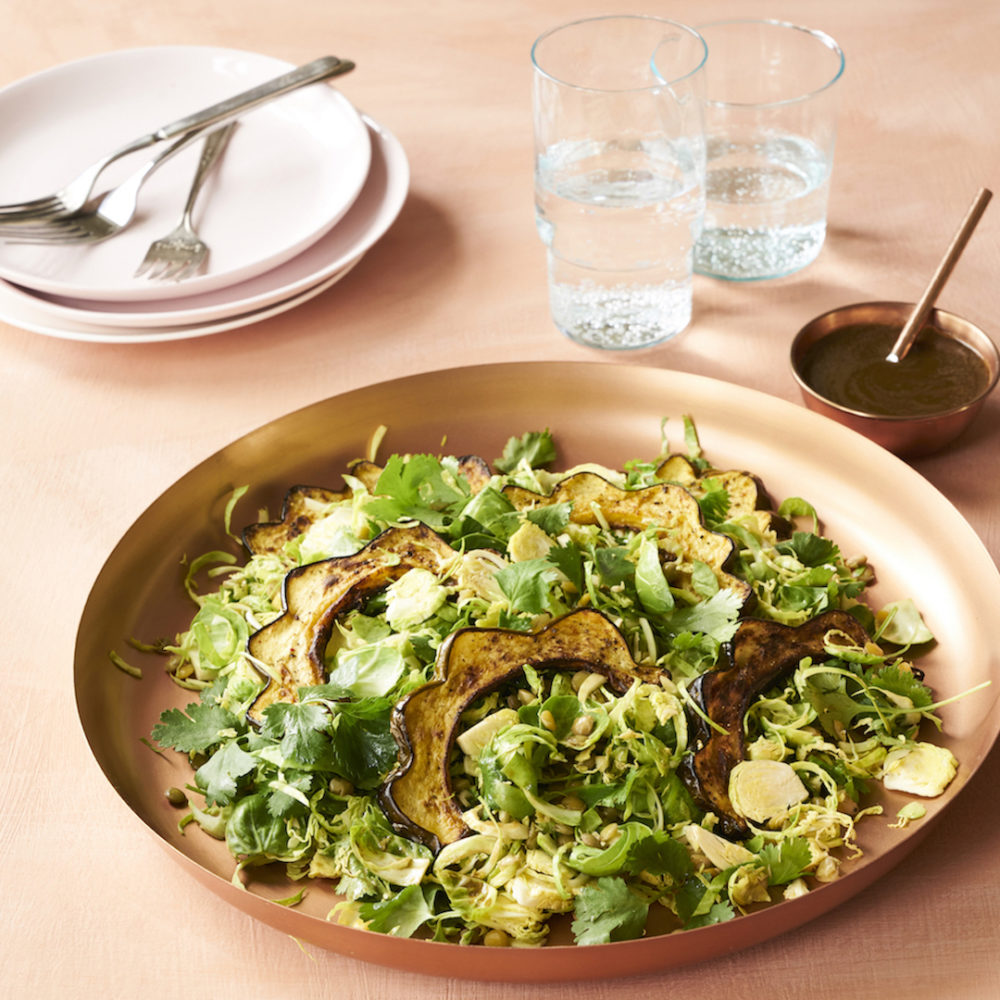 Brussels Sprouts Squash and Lentil Salad Solluna by Kimberly Snyder