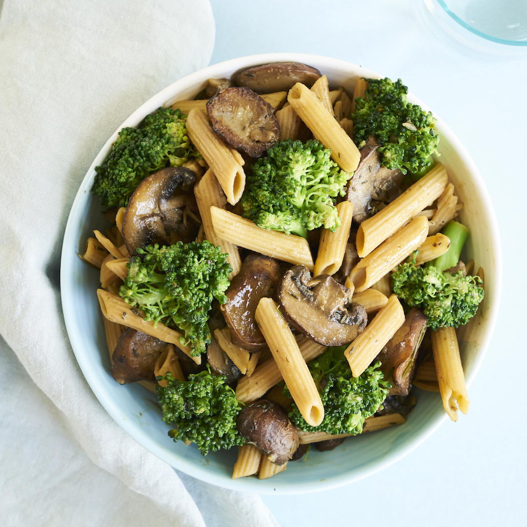 Sunchoke Mushroom Broccoli Gluten-Free Pasta
