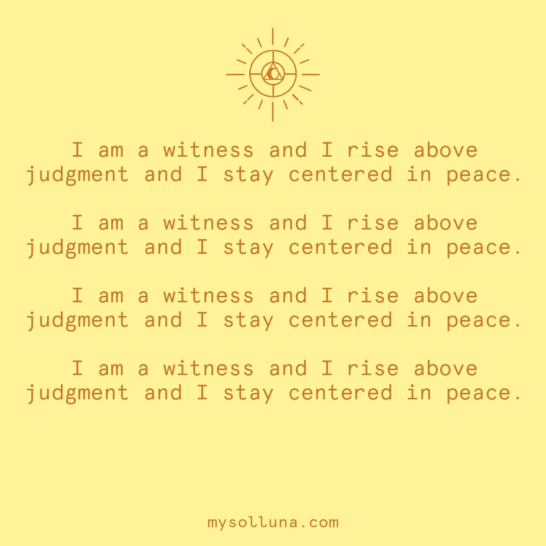Relaxing Judgement Meditation Intention Graphic