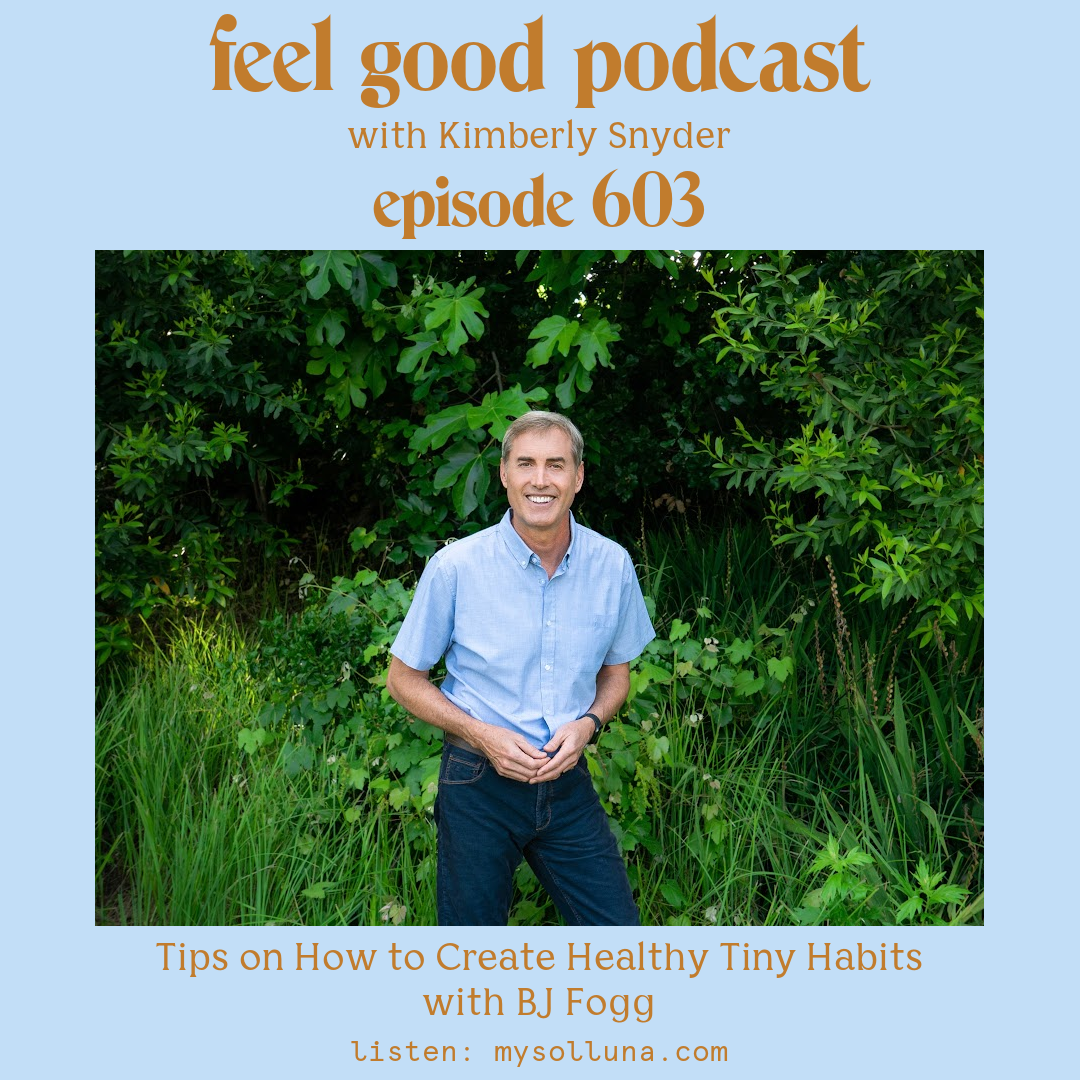 BJ Fogg Blog Graphic for Tips on How to Create Healthy Tiny Habits with BJ Fogg [Episode #603] on the Feel Good Podcast with Kimberly Snyder.