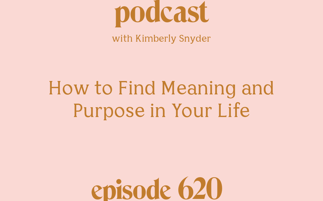 [Episode #620] Blog Graphic for How to Find Meaning and Purpose in Your Life with Kimberly Snyder.