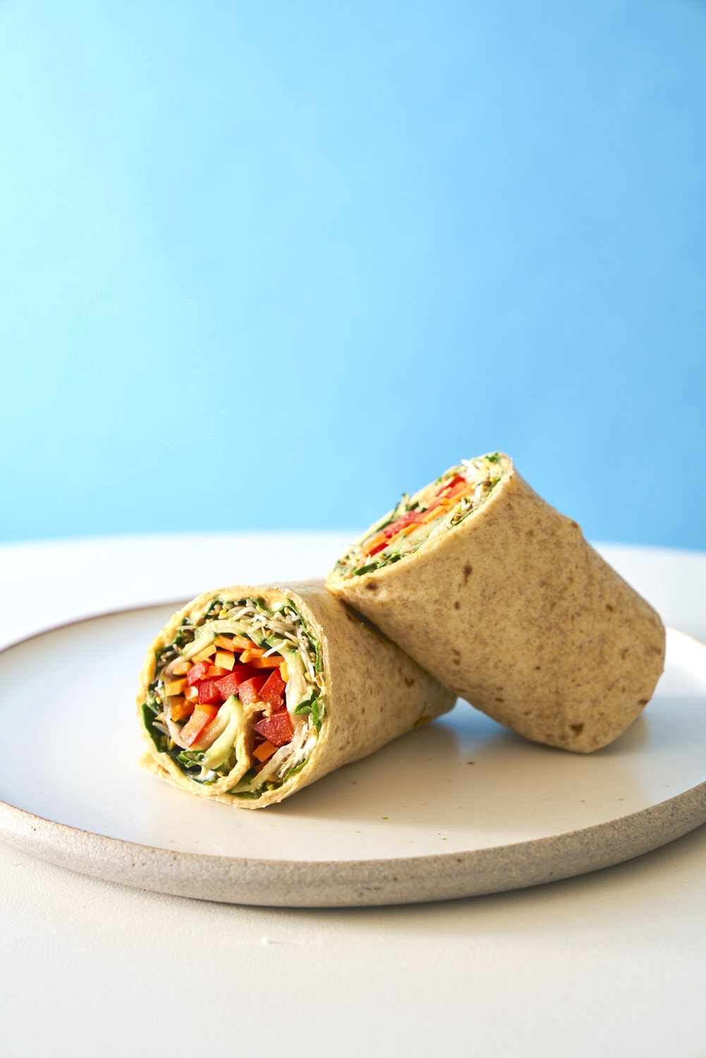 Sprouted Hummus Vegan Wraps {Gluten Free}