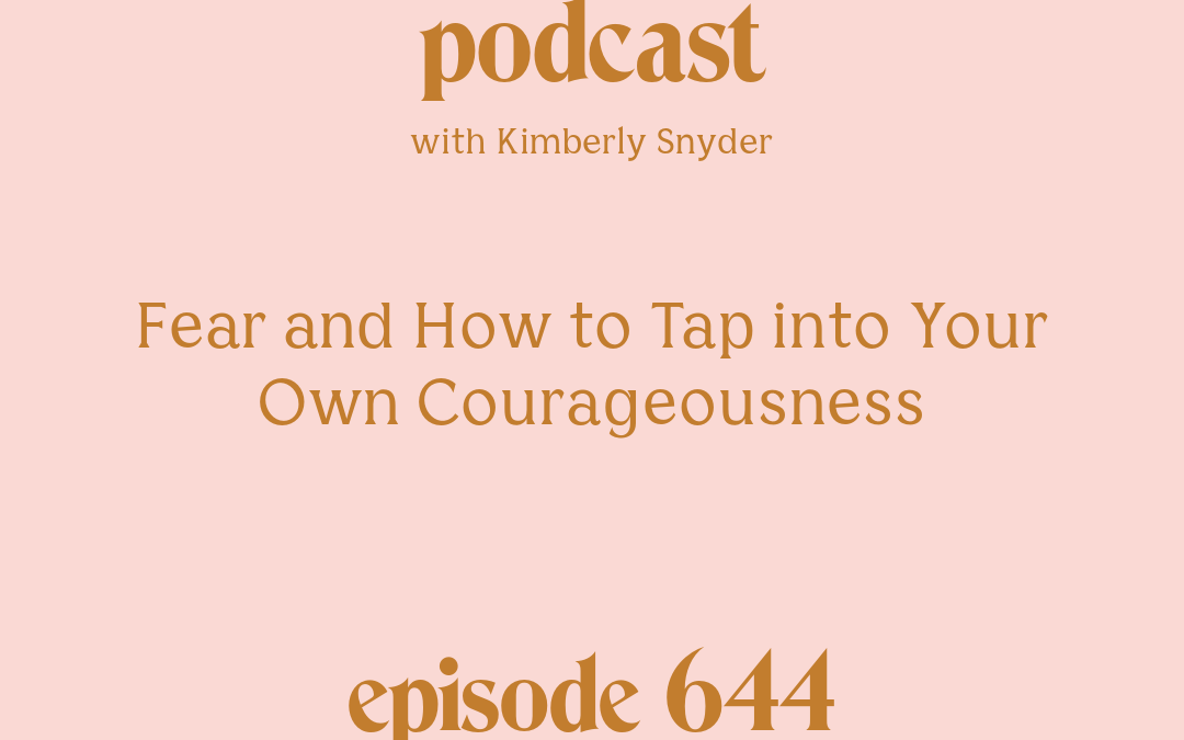 [Episode #644] Blog Graphic for Fear and How to Tap into Your Own Courageousness with Kimberly Snyder.