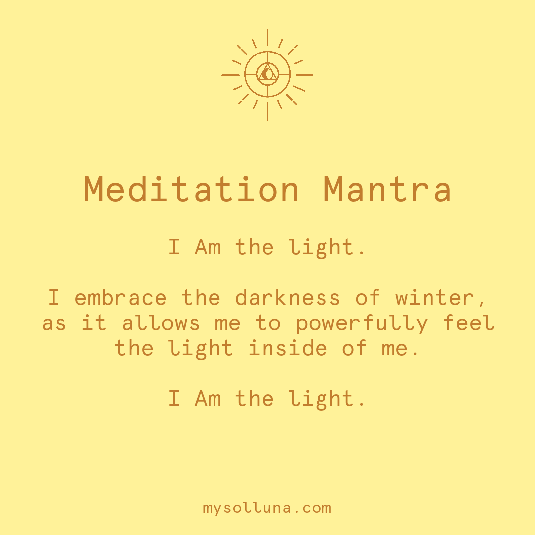 Winter Energy Embracing The Dark Meditation Quote