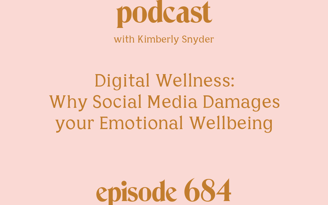 [Episode #684] Blog Graphic for Digital Wellness Why Social Media Damages your Emotional Wellbeing with Kimberly Snyder.