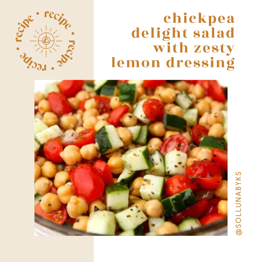 Chickpea Delight Salad with Zesty Lemon Dressing Recipe