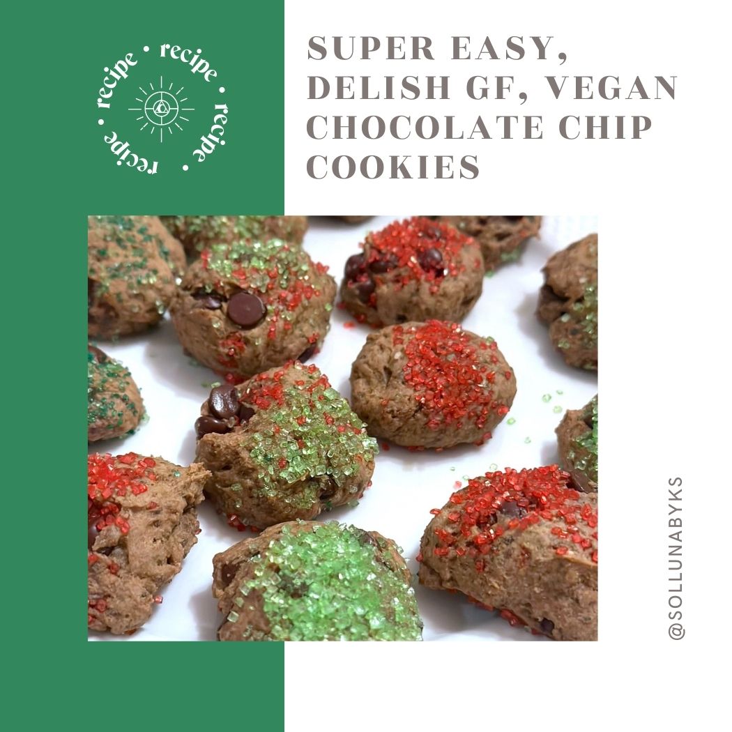 Super Easy, Delish GF, Vegan Chocolate Chip Cookies
